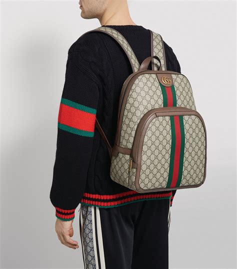 gucci beige gg supreme backpack|gucci supreme canvas backpack.